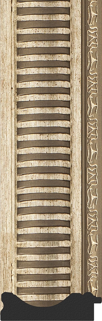 BY 3814 Зеркало в багетной раме - серебряный акведук 93 mm EVOFORM Octagon - Вид №2