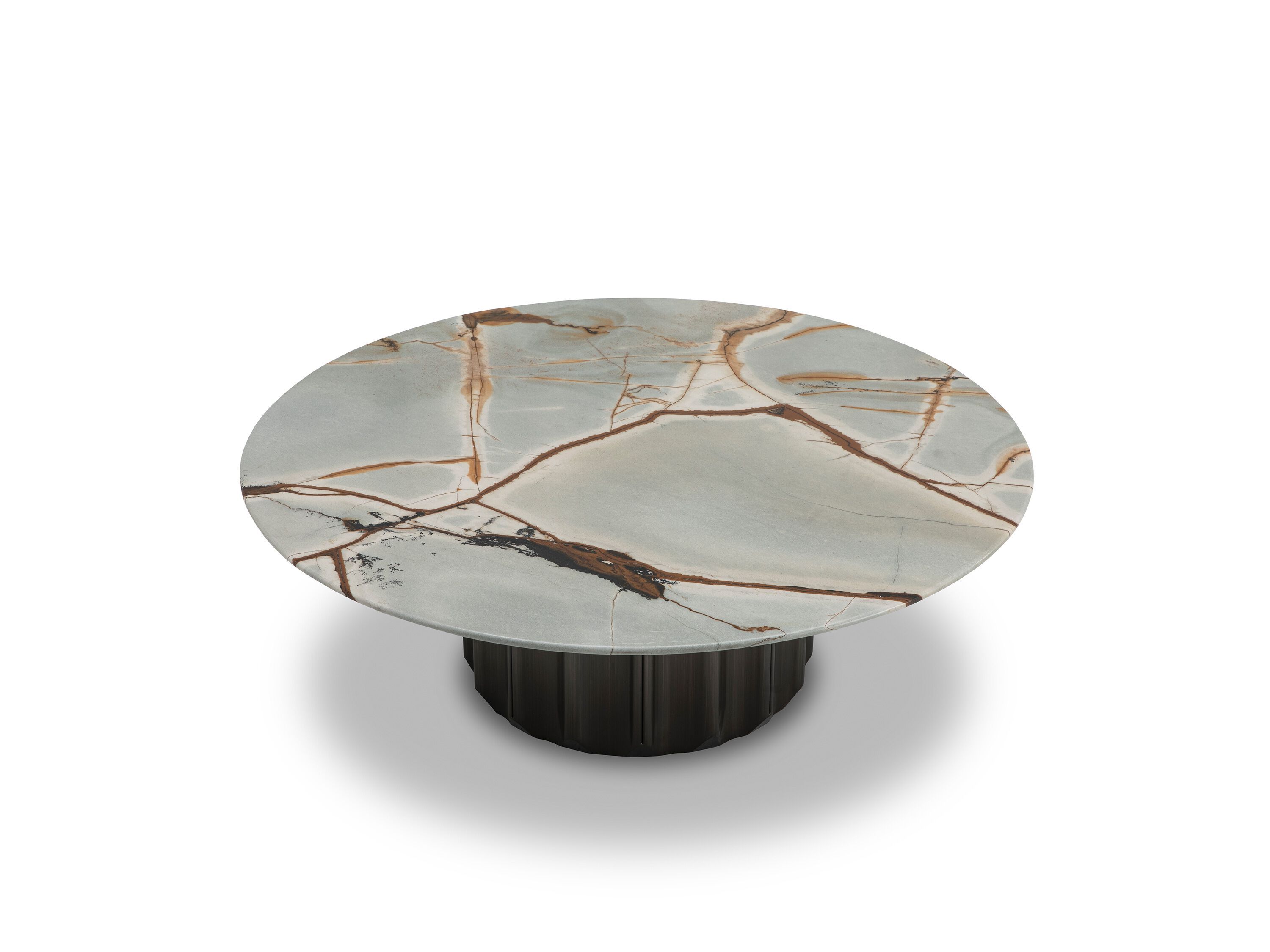 Низкий круглый журнальный столик из мрамора и нержавеющей стали CAMPO DE' FIORI ASCT655 ARCH-00091789 - Вид №2