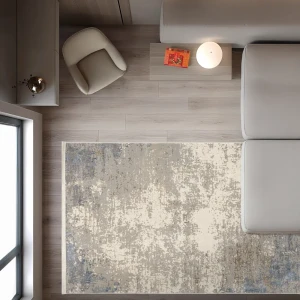 Ковер БЕЛКА Лакшери 160x230 см - современный абстрактный в синих тонах 89424635