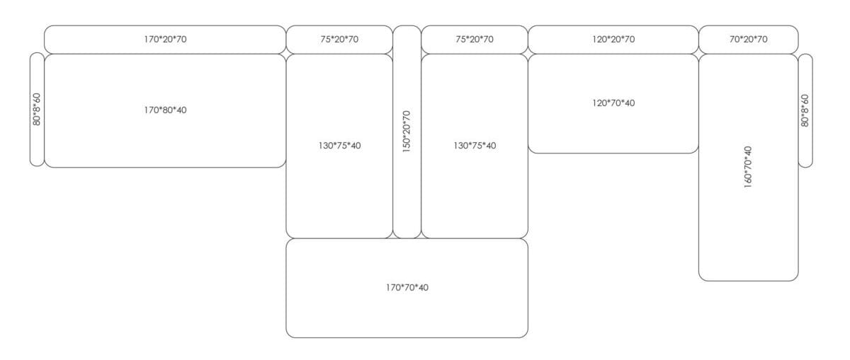 Ткань диван HANNABI COM NO. 01 ARCH-00030376 - Вид №2