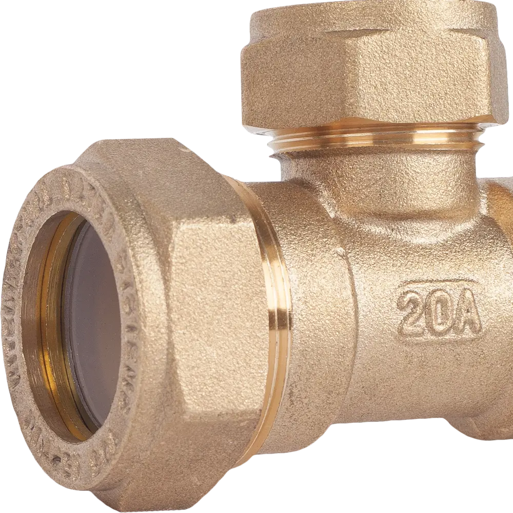 Тройник обжимной Neptun IWS 20х15х20 мм, латунь STLM-2014836 - Вид №1