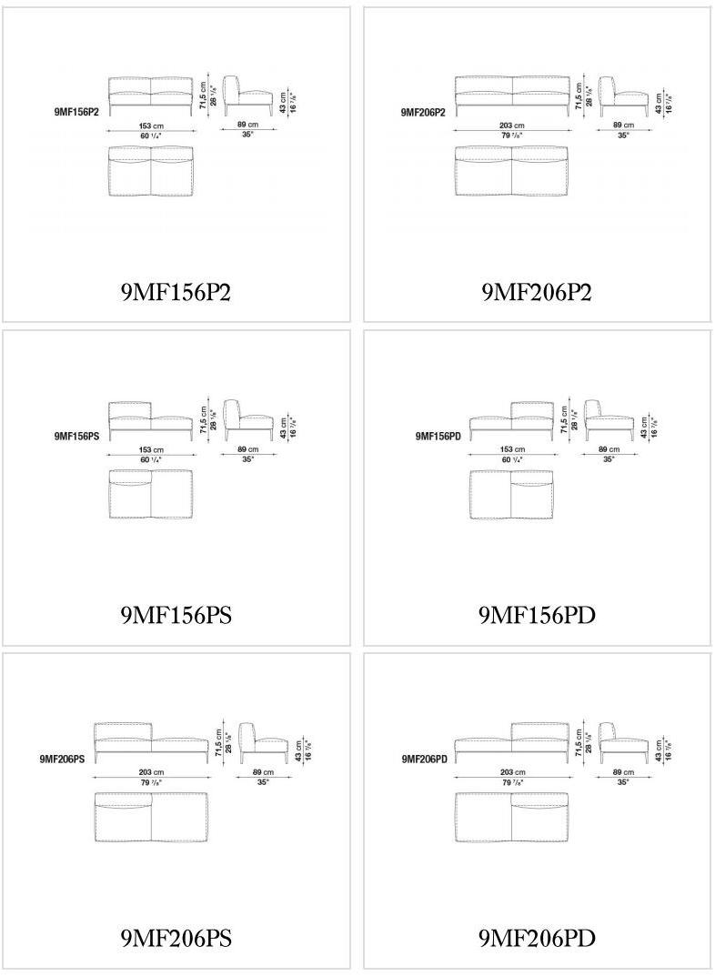 B&B Italia Секционный кожаный диван Michel sun-id-1368103 - Вид №2