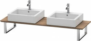 XL016C07979 Консоль для накладных раковин и встраиваемых умывальников, для угла слева X-Large #XL016C 480 мм Орех натуральный, декор