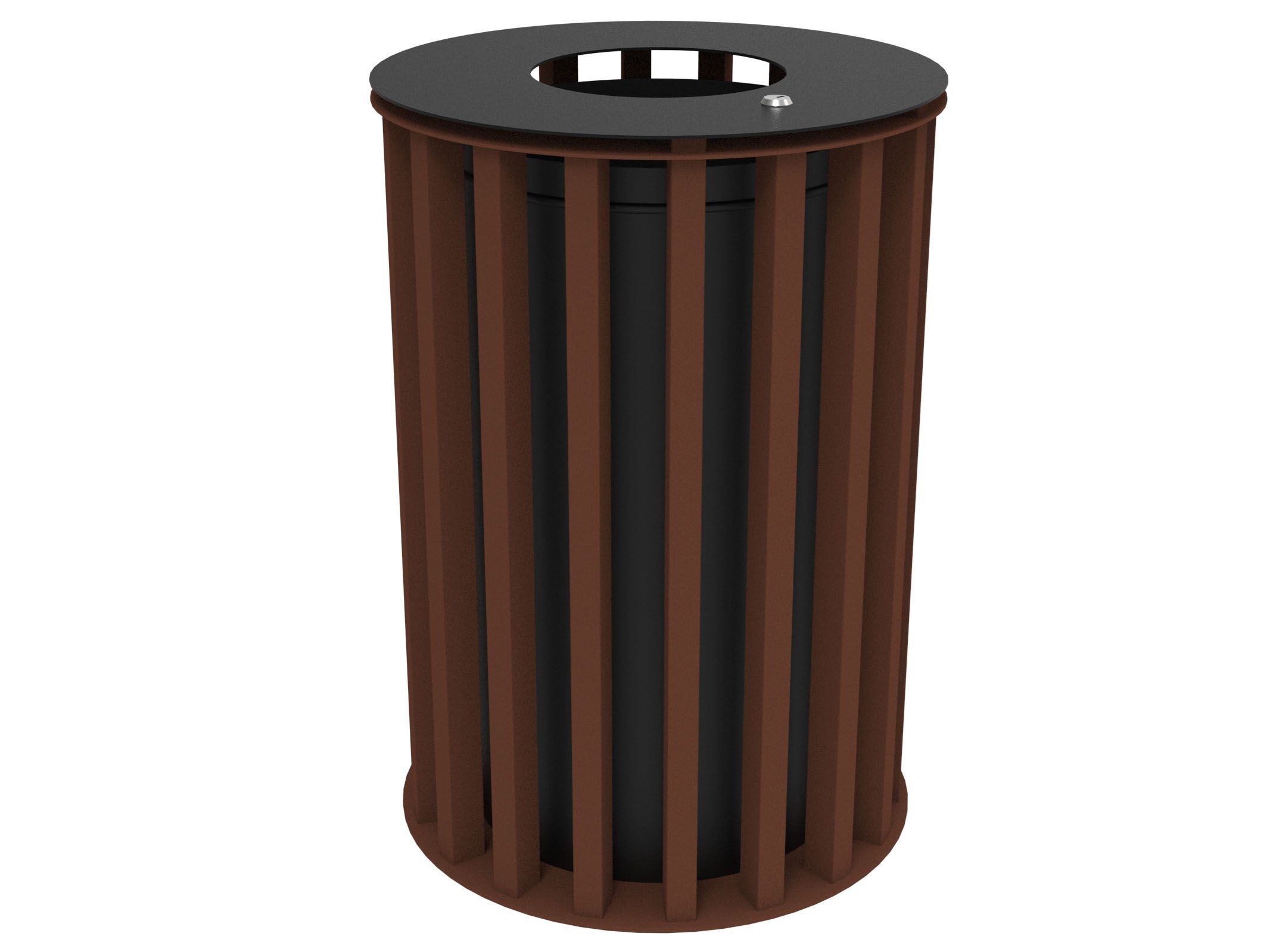 Оцинкованная стальная корзина для мусора с крышкой Lazzari Динамо ARCH-00087800 - Вид №56