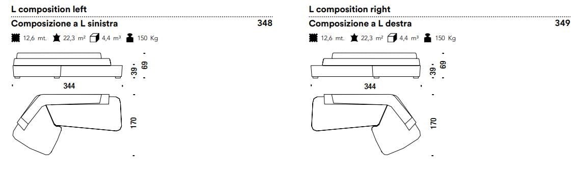 Секционный диван из ткани или кожи MOROSO Rift ARCH-00051039 - Вид №6
