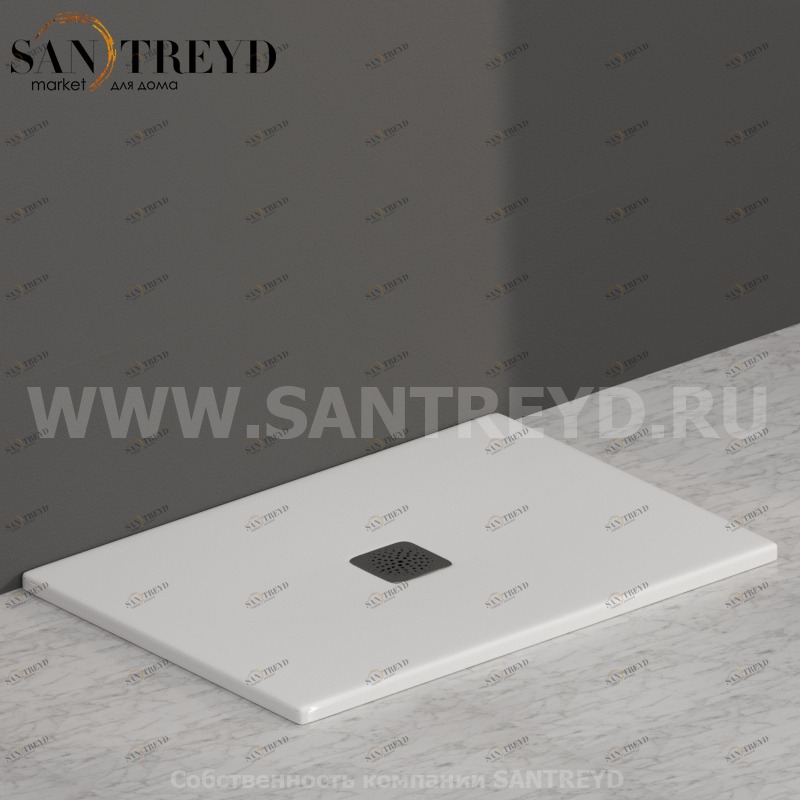 DT101BI Душевой поддон 100x70 керамический Globo Ceramica Globo DOCCIATRE