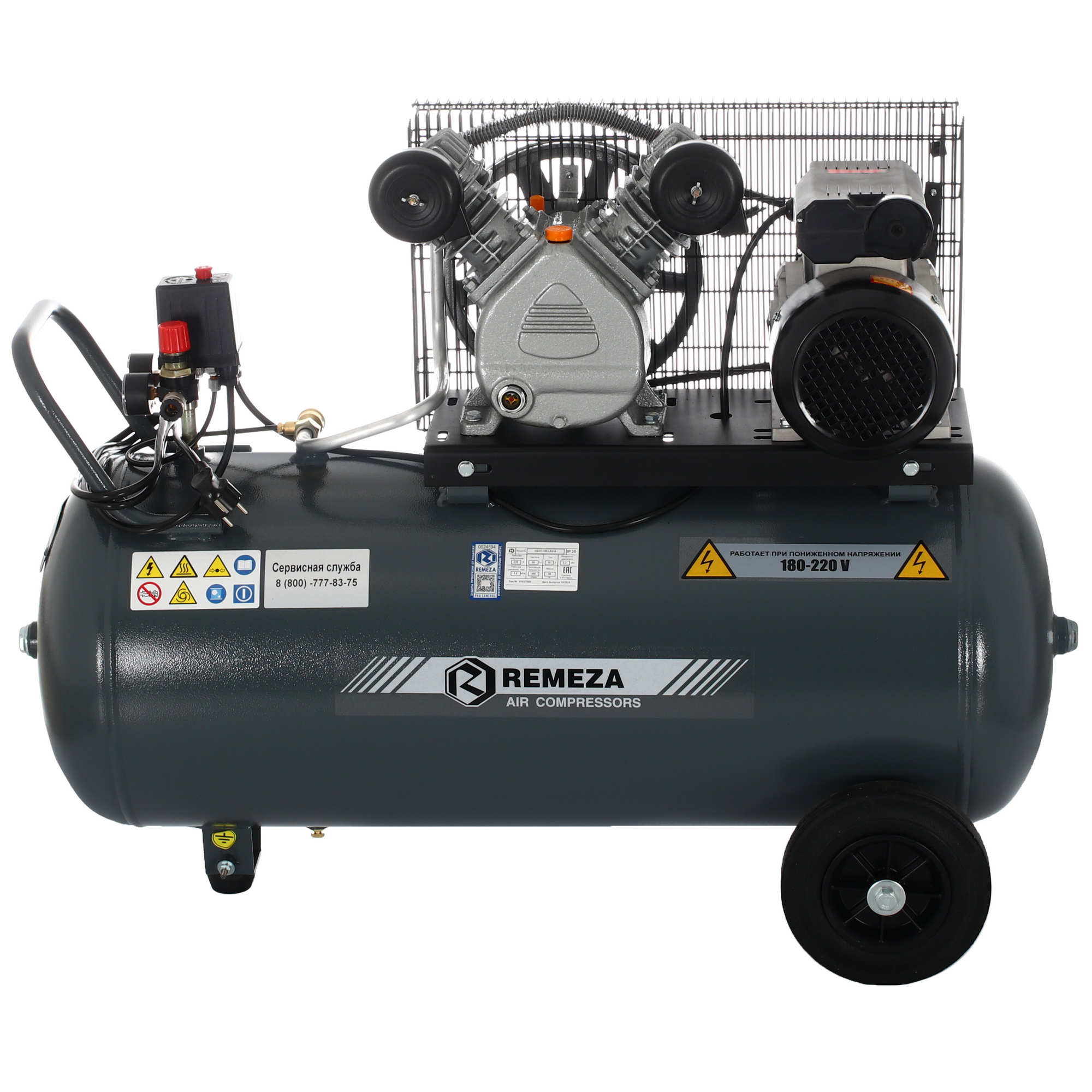 Компрессор поршневой безмасляный Remeza СБ4/С-100.LB24А 9132752 STDN-0075594 - Вид №6