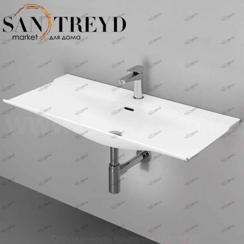 THL00205 Подвесная раковина настенная прямоугольная ArtCeram TheOne белая