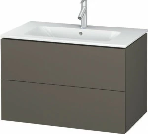 LC624109090 Тумбочка подвесная L-Cube #LC6241 820 x 481 мм Фланелево-серый шелковисто-матовый лак