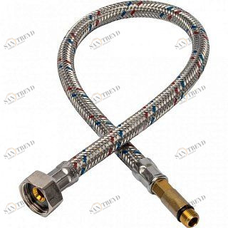 Гибкая подводка для воды M10 (35 мм) х 1/2 BP STOUT - 500 мм SHF0046351015