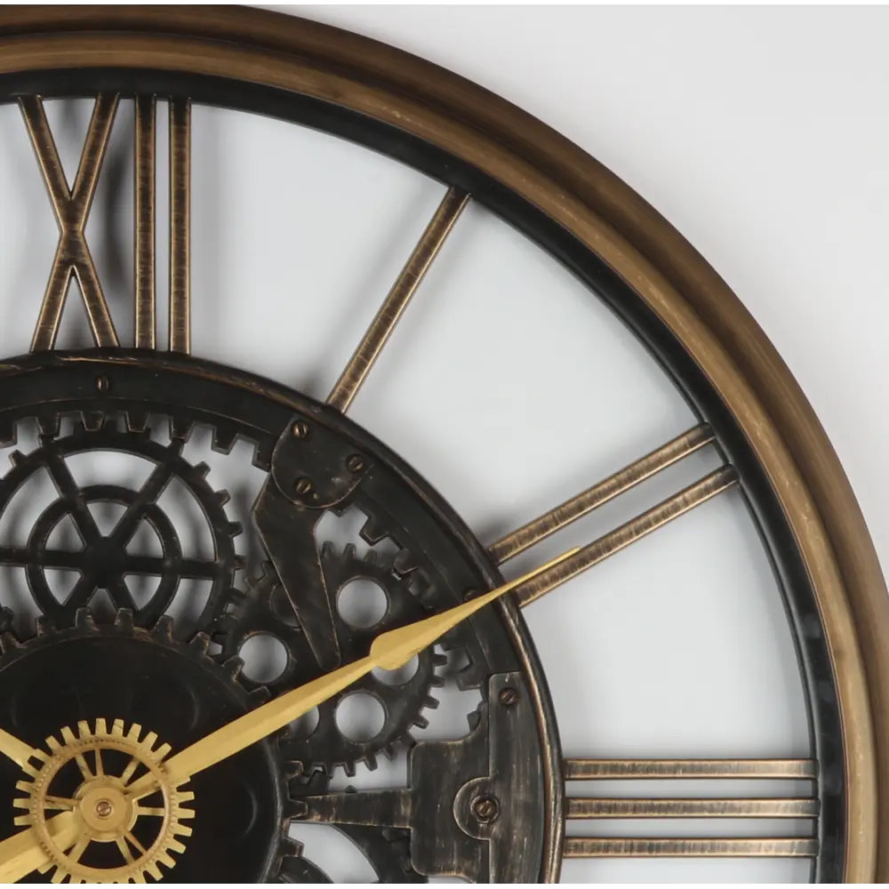 Часы настенные Dream River Шестеренки круглые пластик цвет черный ø61  см STLM-2019139 - Вид №2