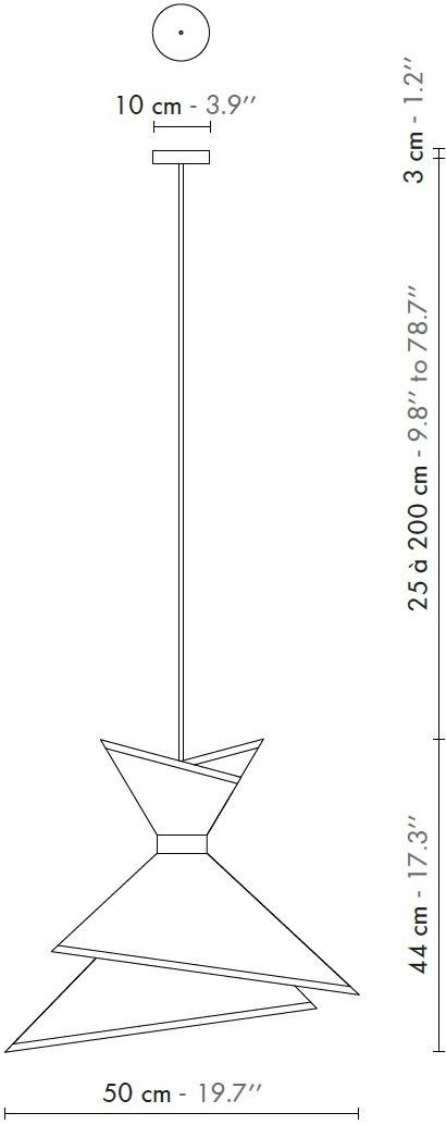 designheure Светодиодный подвесной светильник из ткани Kimono S44gkobc - Вид №5