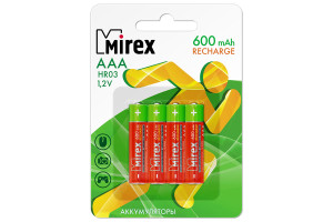 17274690 Аккумулятор , Ni-MH HR03 / AAA 600mAh 1,2V 4 шт ecopack 23702-HR03-06-E4 Mirex