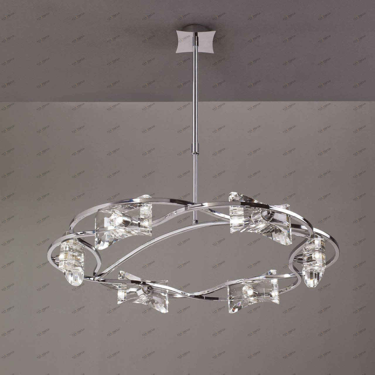 Подвесная люстра Mantra Krom 0887 MANTRA ДИЗАЙНЕРСКИЕ, KROM CHROME 055868 Хром 