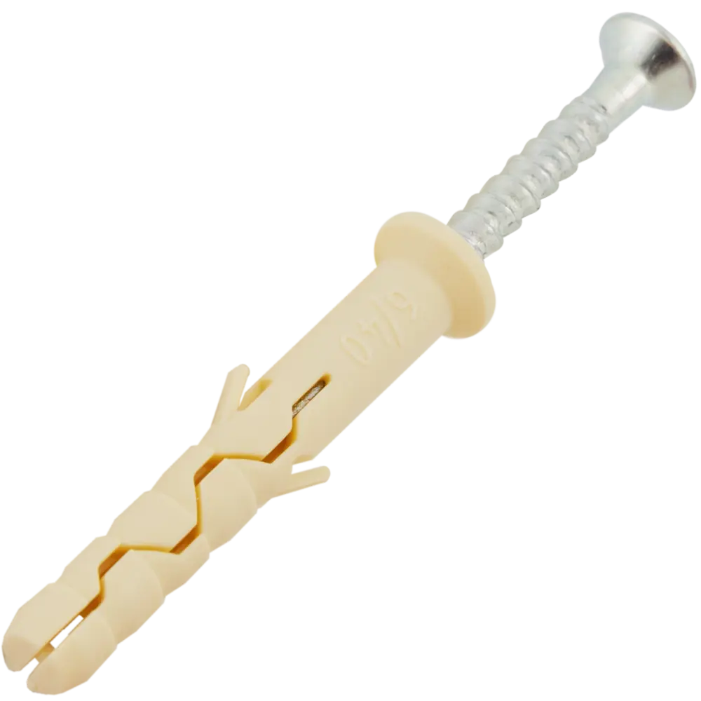 Дюбель-гвозди потайные для полнотелых материалов, 6x40 мм, нейлон, 100 шт ЕВРОПАРТНЕР STLM-2073168