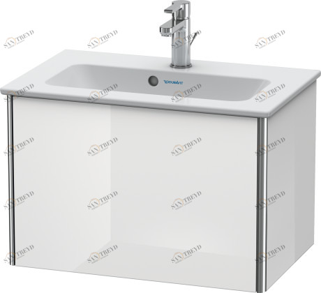 XS406502222 Тумбочка подвесная компакт XSquare #XS4065 610 x 388 мм Белый глянцевый декор Duravit