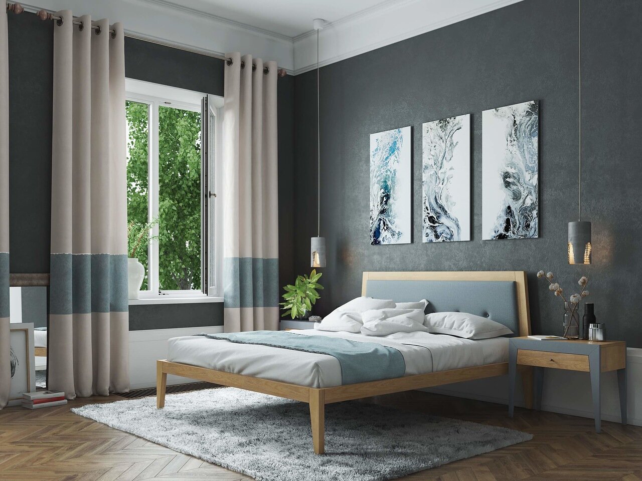 Кровать большая 200х200 Fly new светло-коричневая BRAGIN DESIGN ДИЗАЙНЕРСКИЕ 256411 Бежевый  - Вид №2