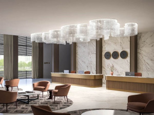 Светодиодный потолочный светильник с кристаллами