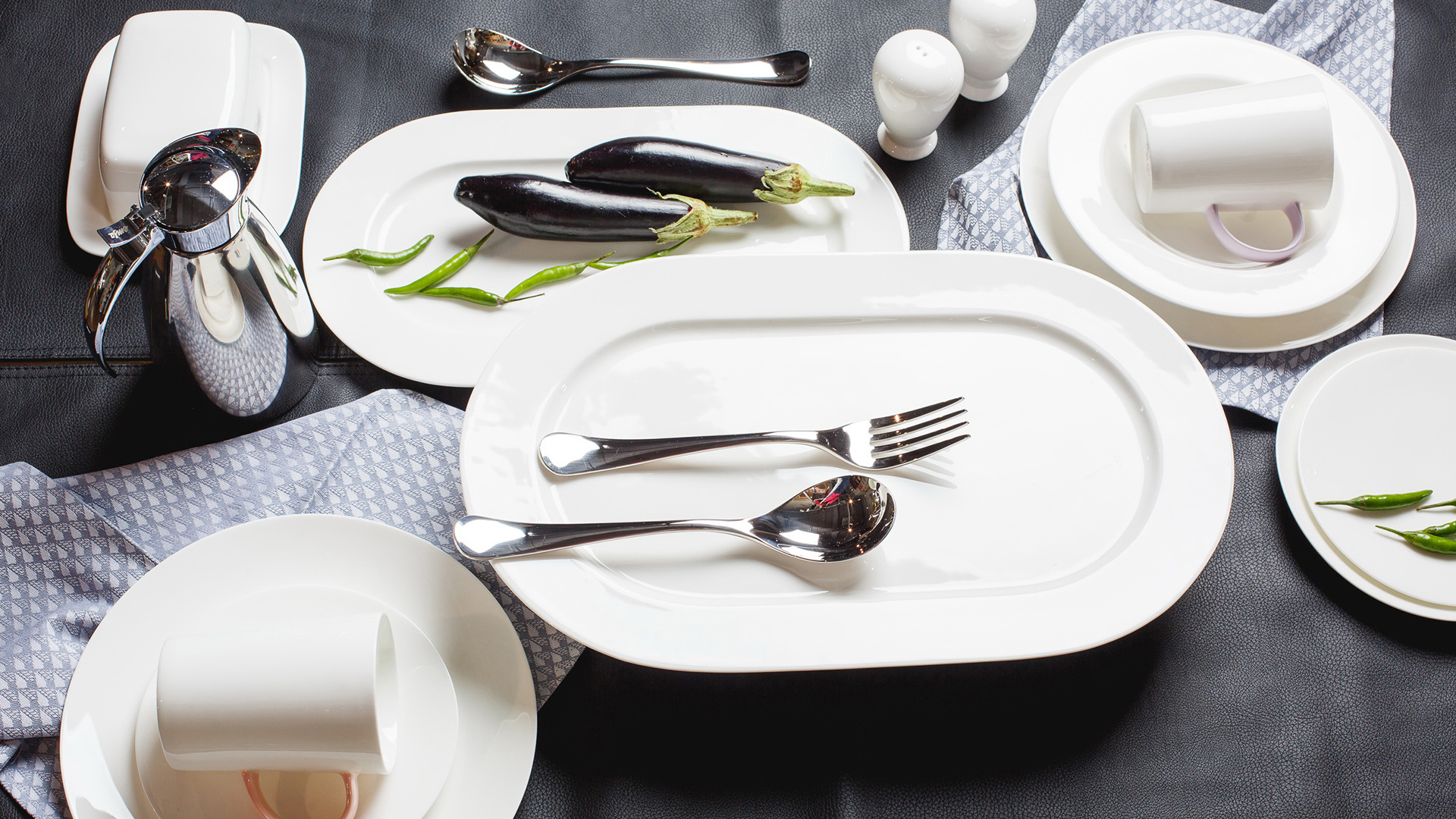 10624437 Mix&Match Блюдо овальное Mix&Match Акцент 39х22см, фарфор Фарфор костяной  - Вид №1