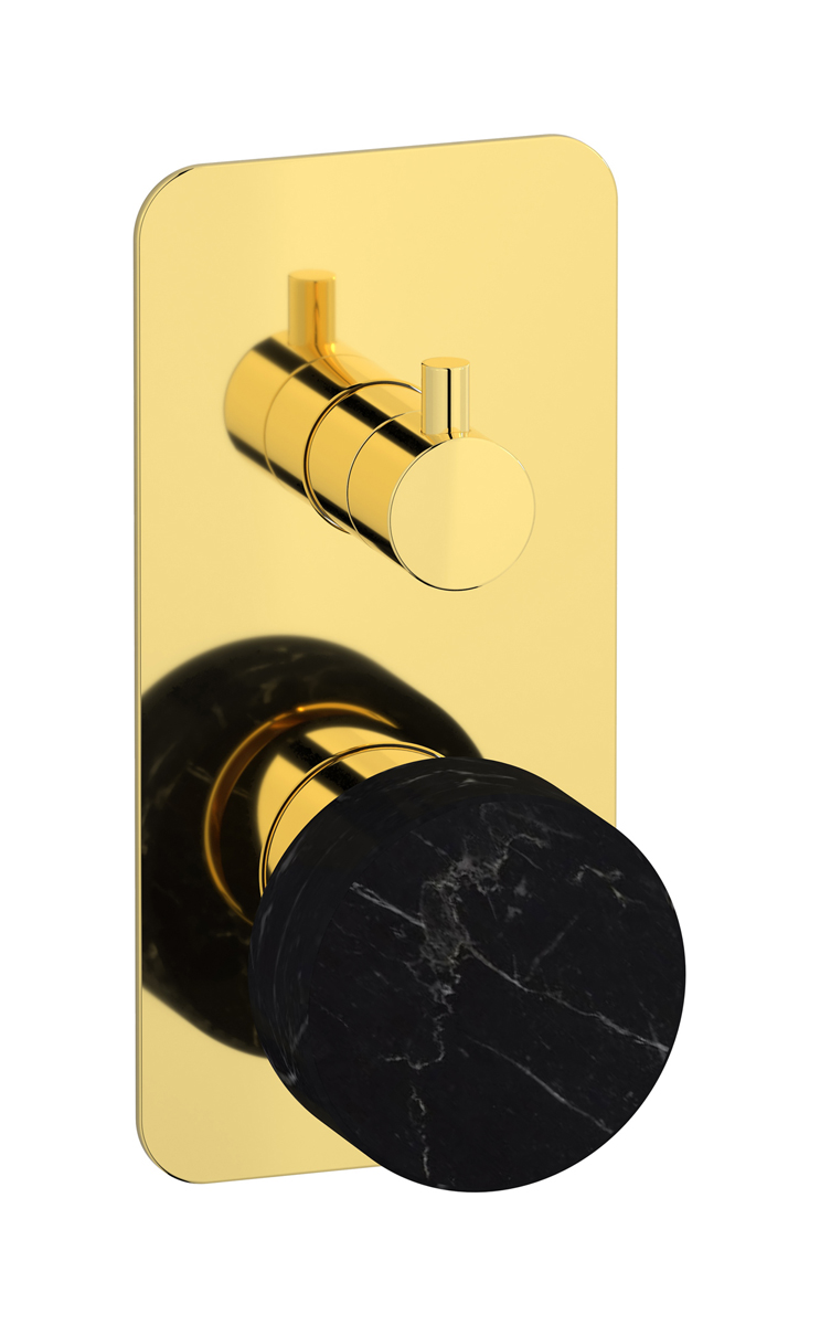 Внешние части встроенного в стену смесителя на 3 потребителя WE ARE IB mr312oo_2 Gold Marmo