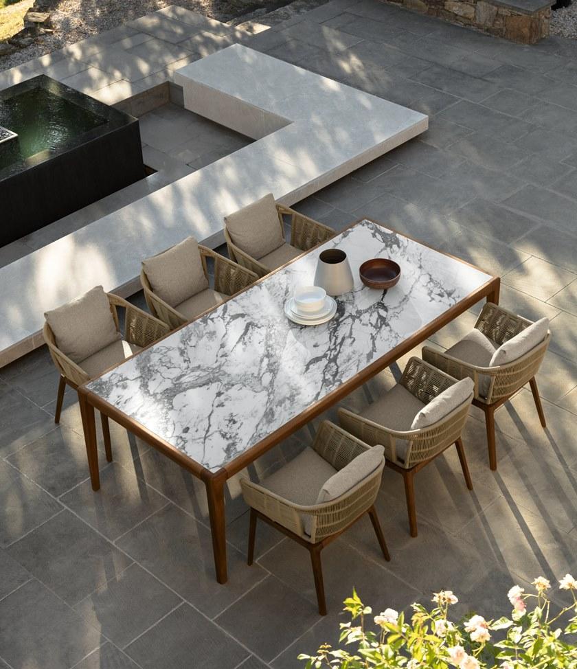 Talenti Прямоугольный стол из керамогранита Cruise teak Crultp240 - Вид №5