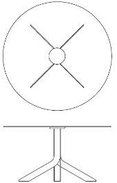 Desalto Круглый стол из стали и хрусталя sun-id-1383780 - Вид №4