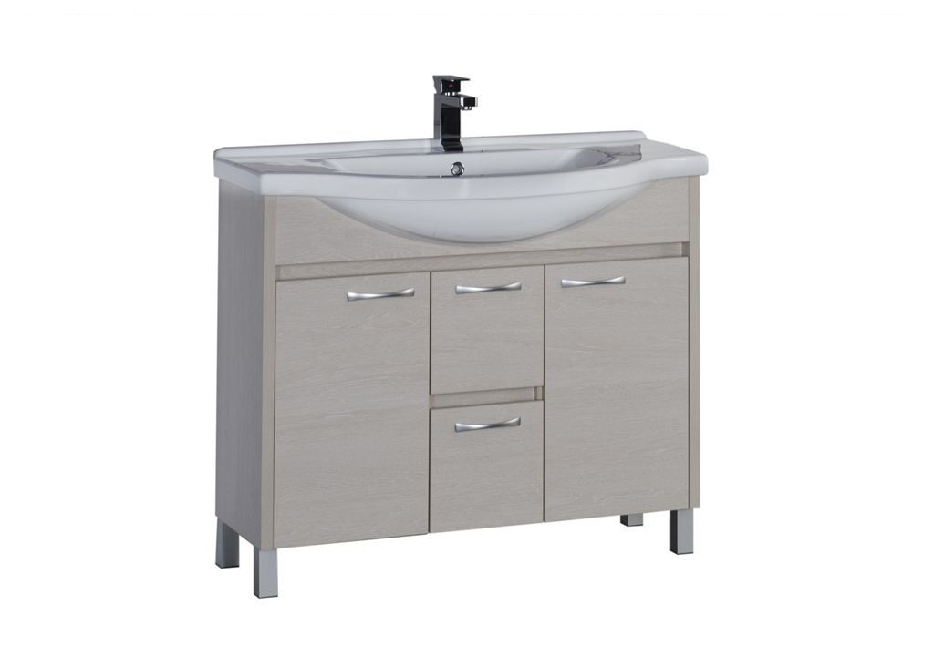 Тумба под раковину Aquanet Донна 100 белый дуб sun-id-270520 - Вид №1