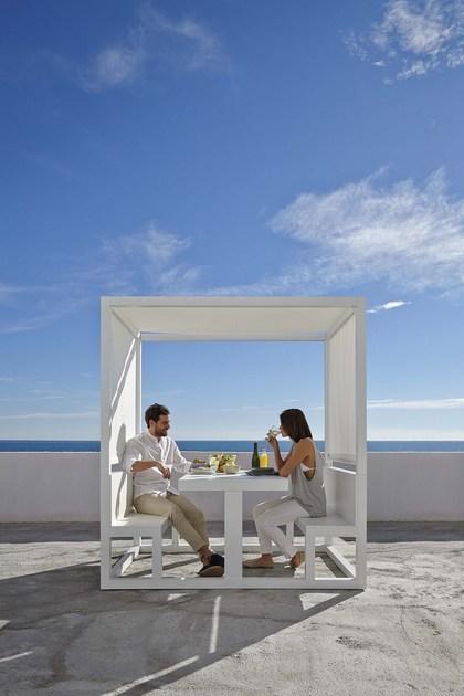 GANDIABLASCO Алюминиевая беседка со встроенным столом и скамейкой Merendero sun-id-1404778 - Вид №2