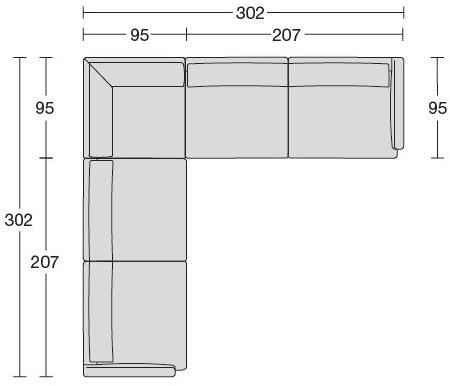 CTS SALOTTI Угловой диван в ткани Easy sun-id-1516344 - Вид №4