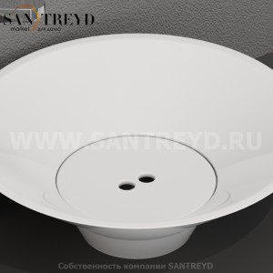 486030 Накладка на слив из керамики цвет Белый бархат Kerasan Deco Италия