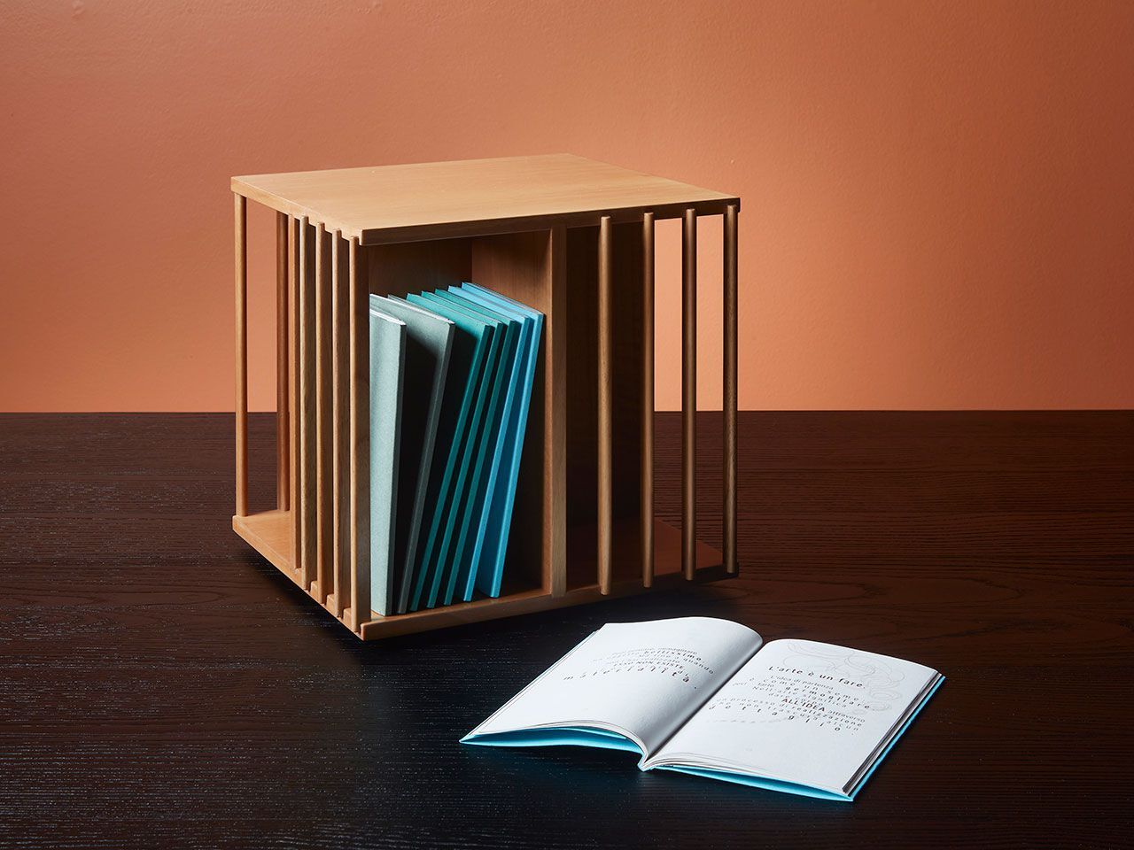 Деревянный стол поворотный книжный шкаф Bottega Ghianda LIBRERIA GIREVOLE ARCH-00125942 - Вид №1