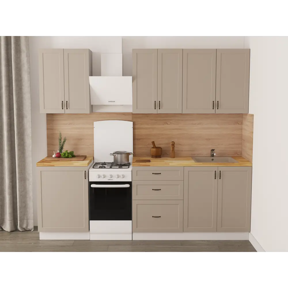 Фасад кухонный DELINIA ID Ньюпорт 59.7×38.1 см матовый МДФ цвет топо 82010418 STLM-0867659 - Вид №5