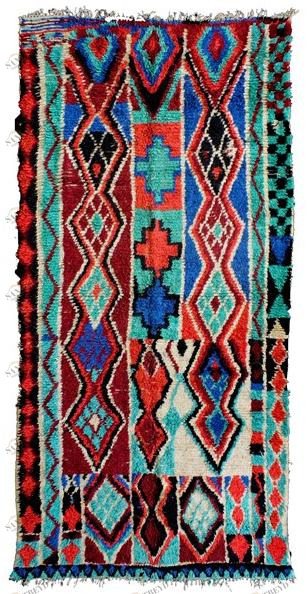 AFOLKI Ковер из шерсти с длинным ворсом и узором Azilal Taa611be