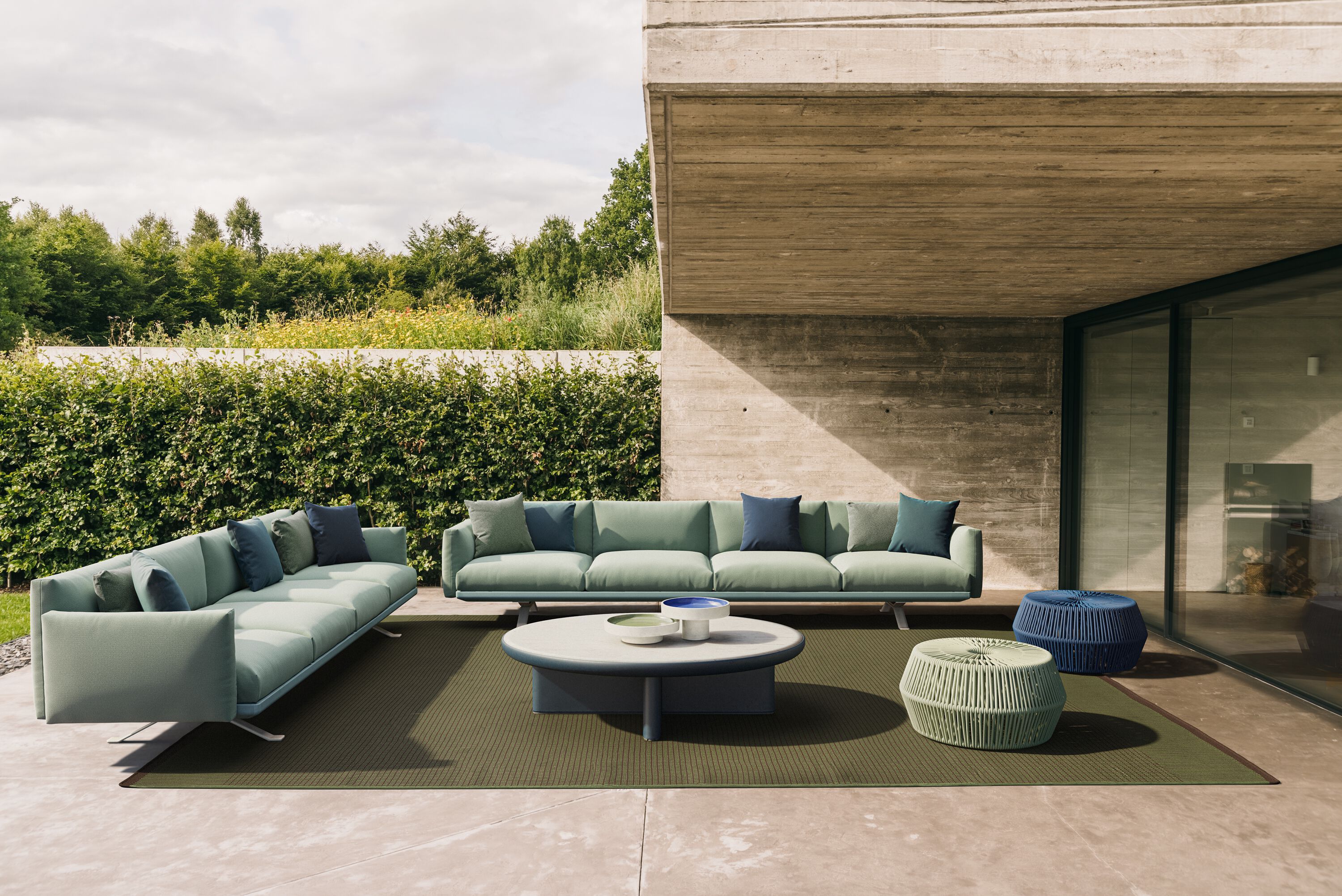 4-местный тканевый садовый диван Kettal Boma ARCH-00132248 - Вид №5