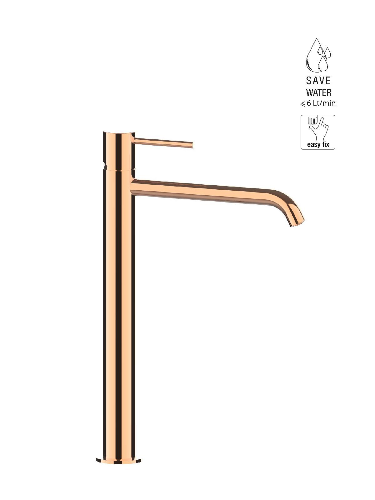 Однорычажный смеситель для раковины с высоким верхом Rubinetterie Frattini Pepe XL ARCH-00048045 - Вид №25