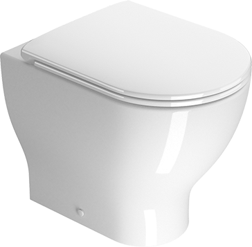 911011 Приставной унитаз напольный Белый GSI ceramica City Италия - Вид №1