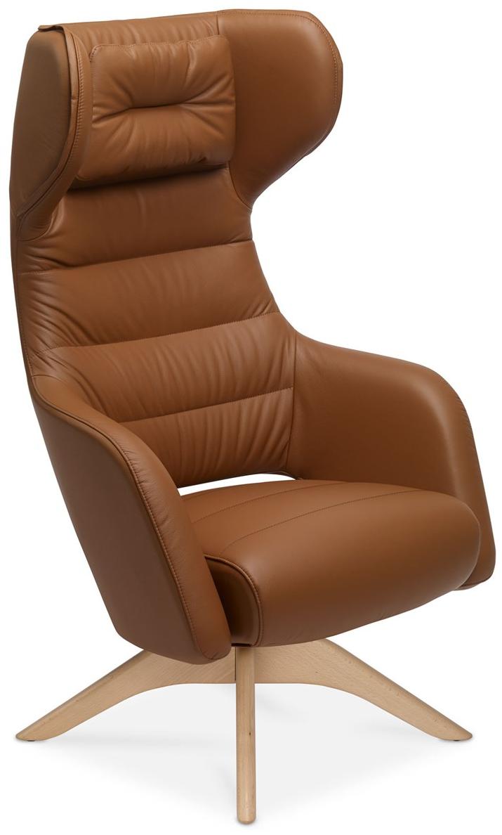 Sinetica Вращающееся кресло на козелке из кожи с подлокотниками Captain sun-id-1498637 - Вид №1