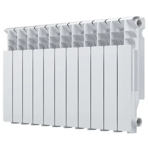 Радиатор секционный Equation Aluminium 500/96 11 секций боковое подключение алюминий белый