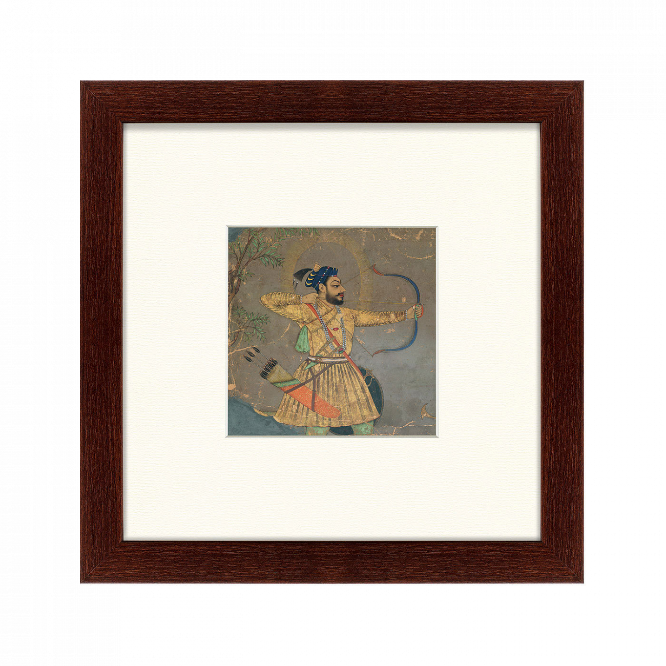 Литография на тонированной бумаге 35х35 см "Султан Али охотится на тигра, Персия, 1660г" КАРТИНЫ В КВАРТИРУ  093711 Белый;коричневый;разноцветный  - Вид №2