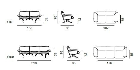 3-местный кожаный диван de Sede DS-31 ARCH-00017598 - Вид №3