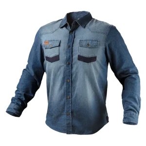 Рубашка Neo Tools Denim темно-синяя размер XXXL рост 193 83304108 STLM-2005906