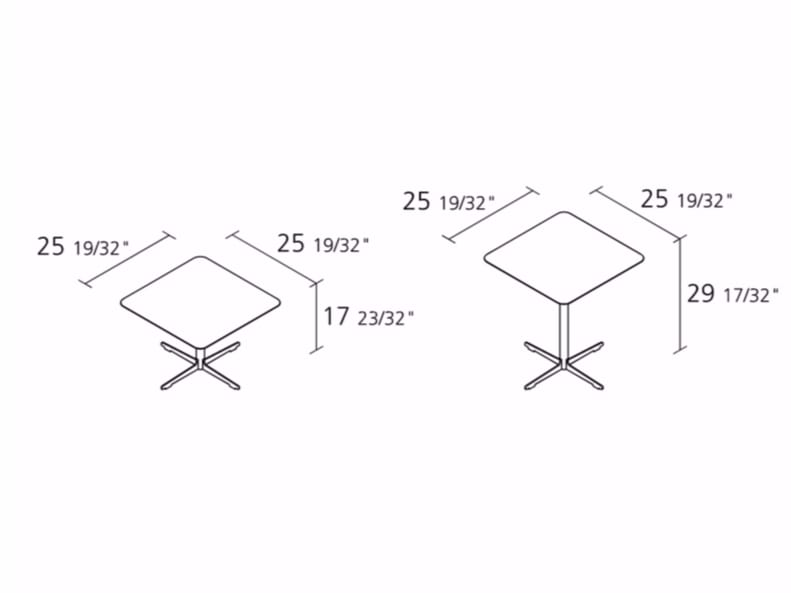 Квадратный стол со спицами Alias Cross Table ARCH-00034462 - Вид №2