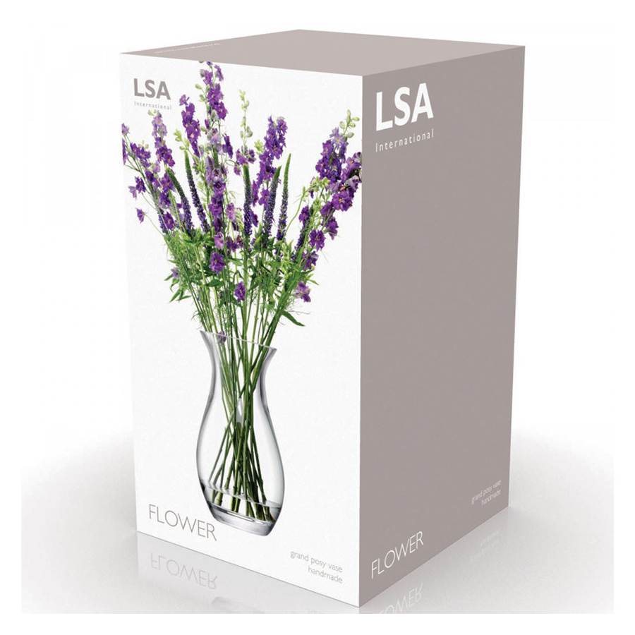 Ваза округлая прозрачная 32 см Flower LSA INTERNATIONAL ДИЗАЙНЕРСКИЕ 253353 Прозрачный  - Вид №5