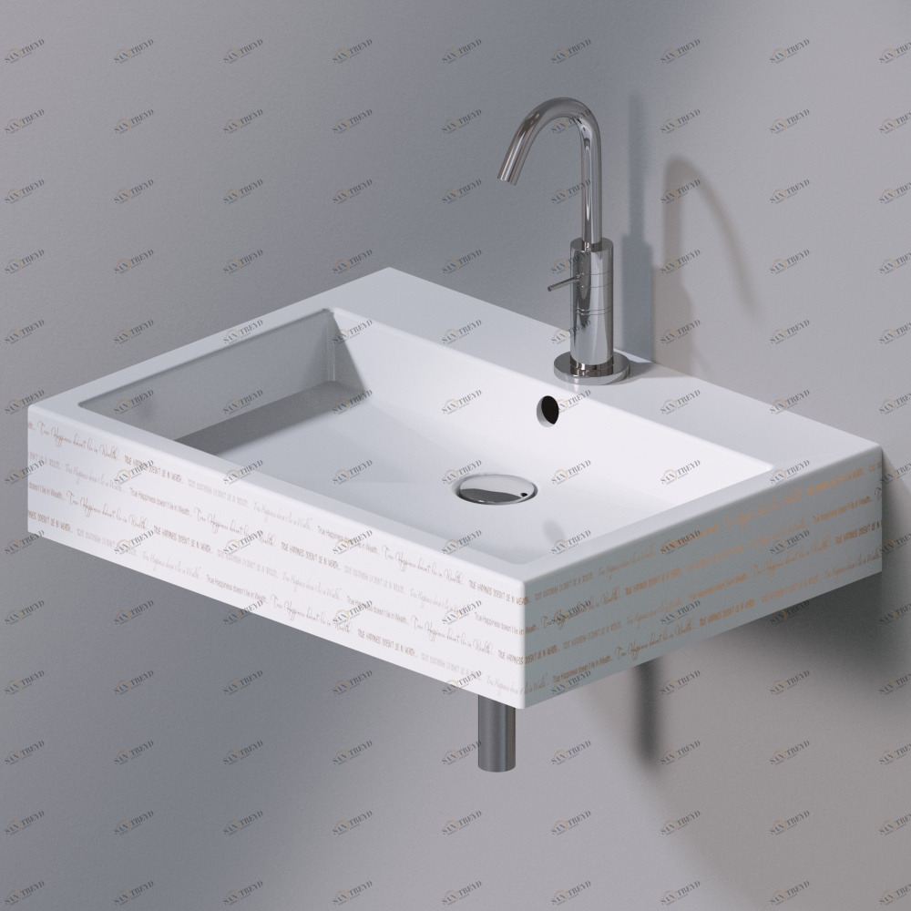 L267420G Подвесная раковина настенная прямоугольная A. e T. Italia Tank белая AeT ITALIA