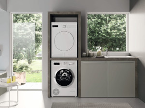 Шкаф для белья с распашными дверцами для стиральной машины