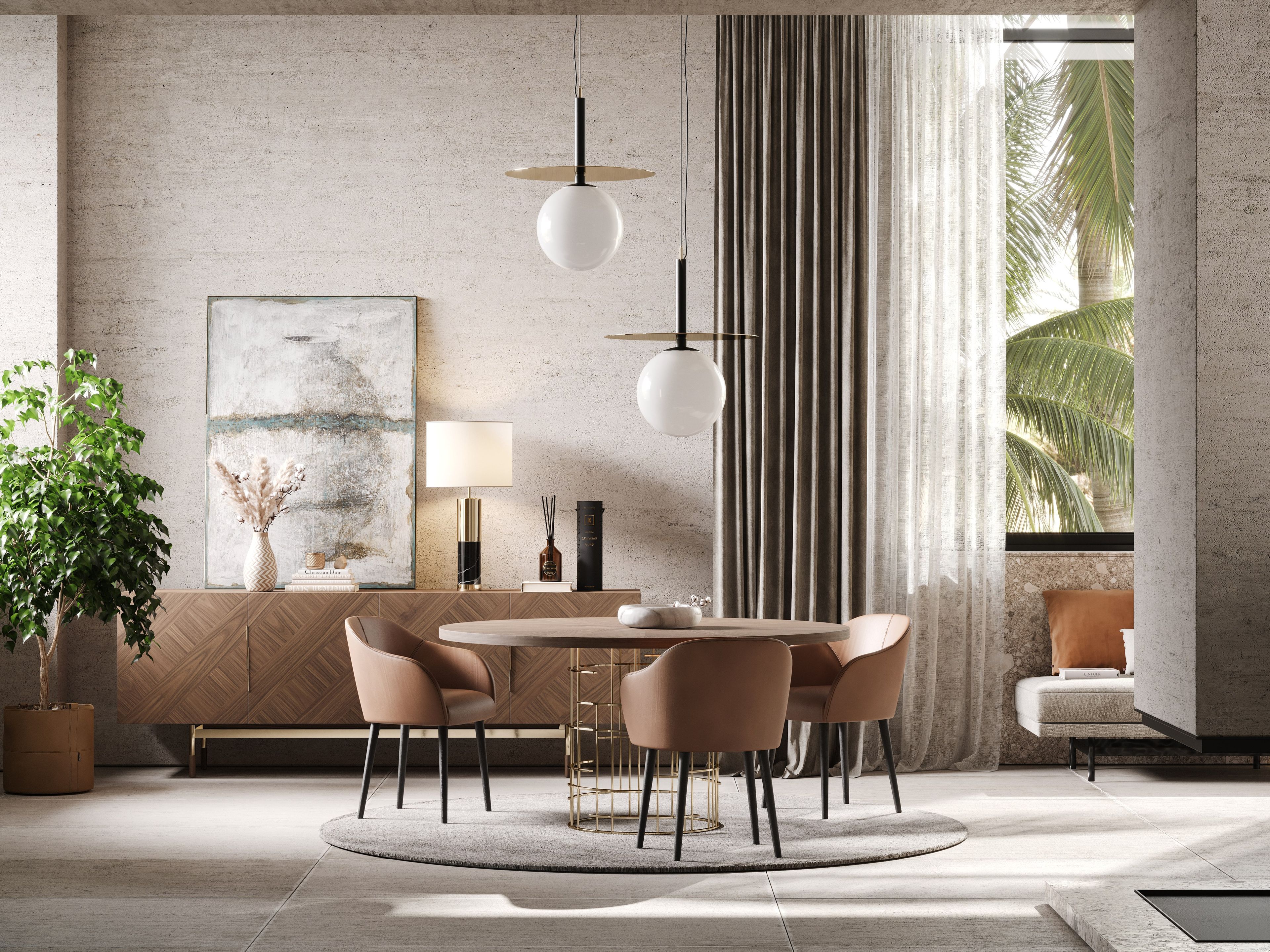 Подвесной светильник из нержавеющей стали и стекла Laskasas ARCH-00093769 - Вид №3