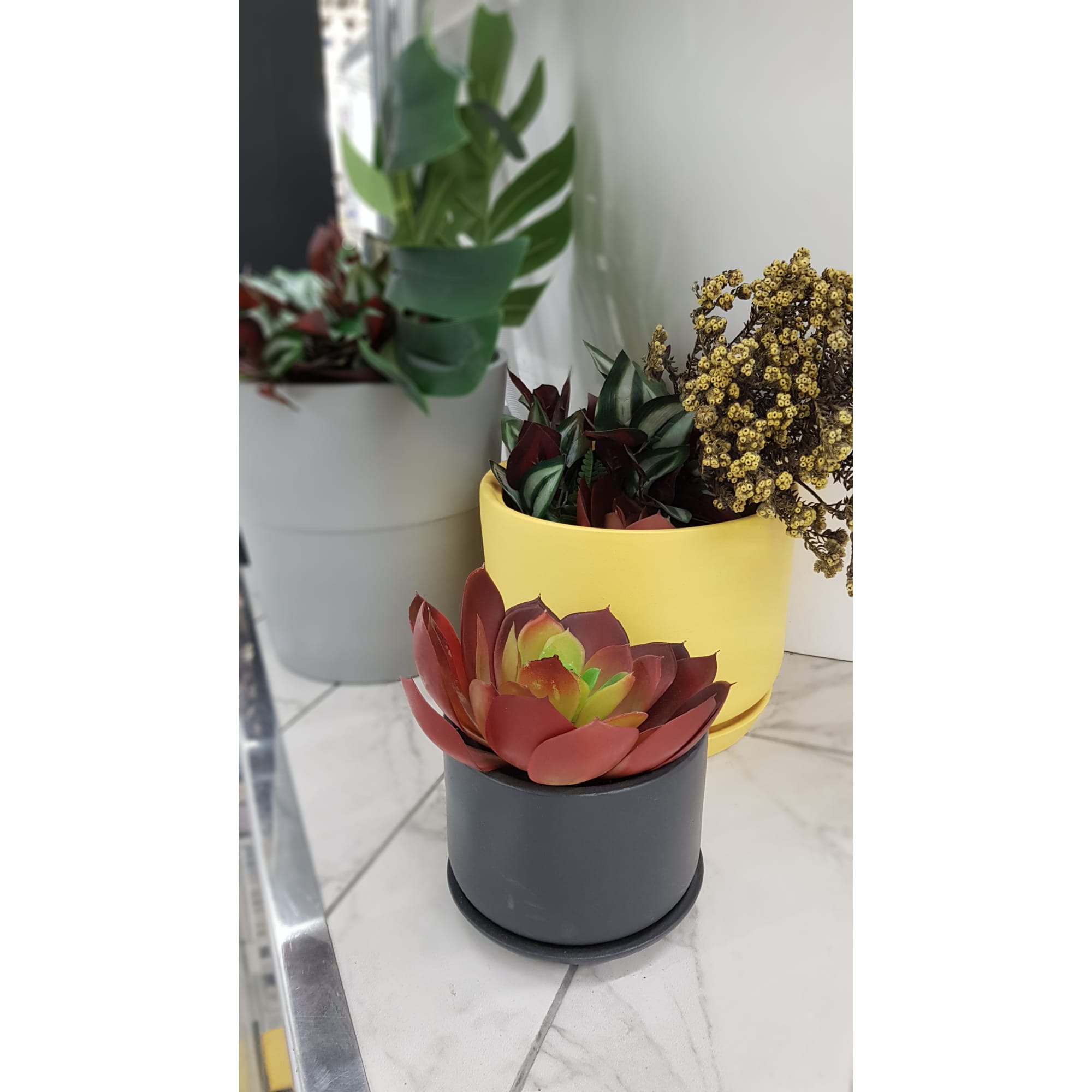 81932583 Горшок цветочный ø29 h29 см v12 л керамика тёмно-серый Орфей Santreyd - Вид №3