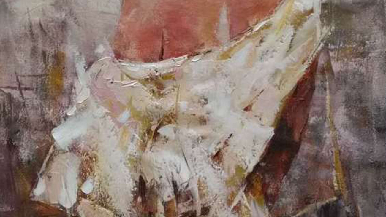 Картина на холсте 120х90 см "Брюнетка" EVENHOME КАРТИНЫ МАСЛОМ 129941 Белый;серый  - Вид №1