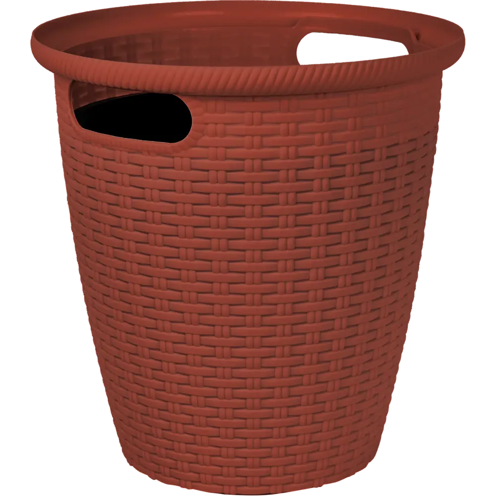 Кашпо для цветов Ingreen Rattan ø38 h37.8 см v30 л пластик терракотовый 85114205 STLM-2207284 
