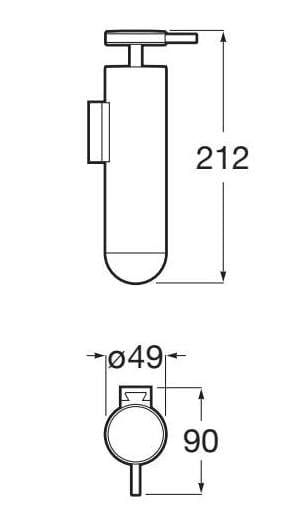Настенный дозатор мыла из нержавеющей стали Roca Allegro ARCH-00021364 - Вид №2